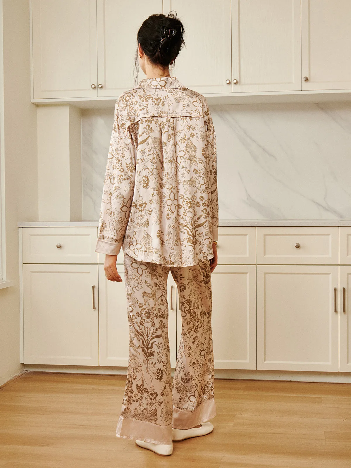Floral Printed Pajama Pants Set sold by COMMENSE product image thumbnail 3