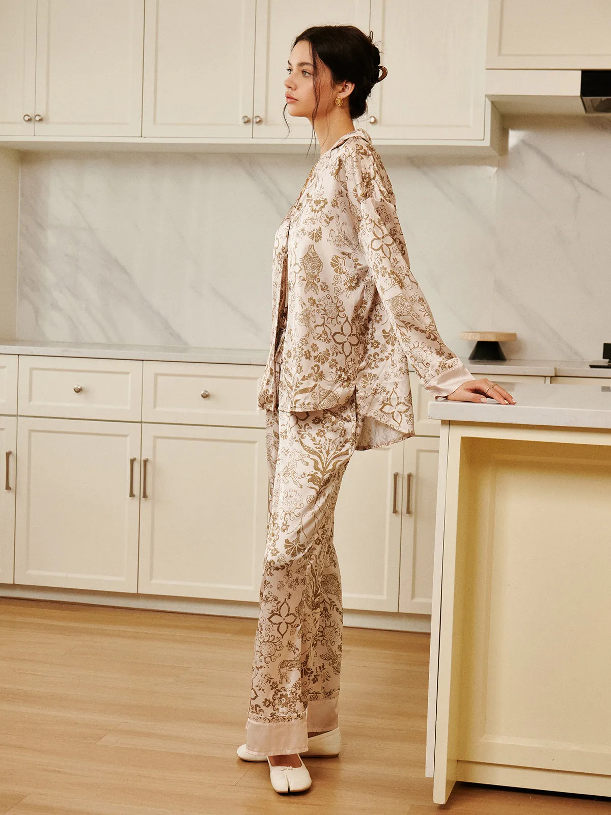 Floral Printed Pajama Pants Set sold by COMMENSE product image thumbnail 4