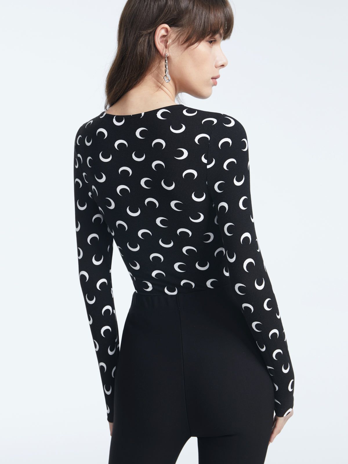 Crescent Moon Long Sleeve Stretch Top sold by COMMENSE product image thumbnail 7