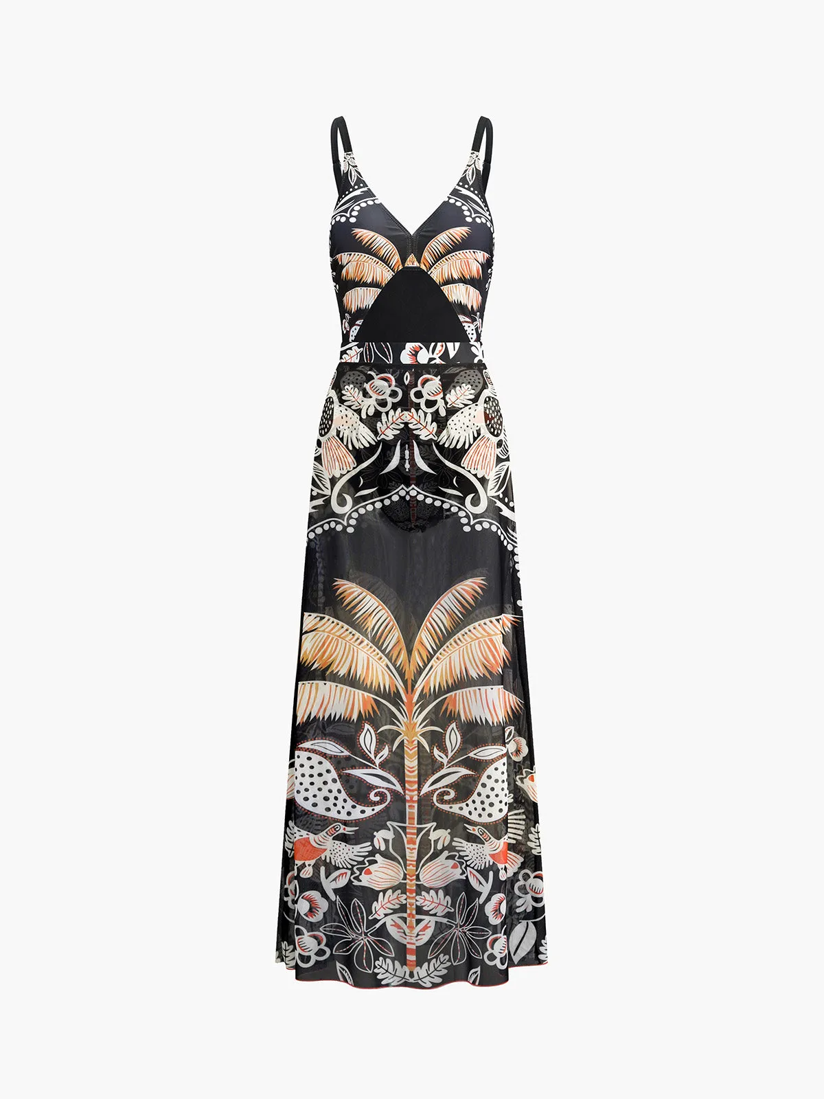 Hawaii Beach One Piece Swimsuit With Cover Up sold by COMMENSE product image thumbnail 2