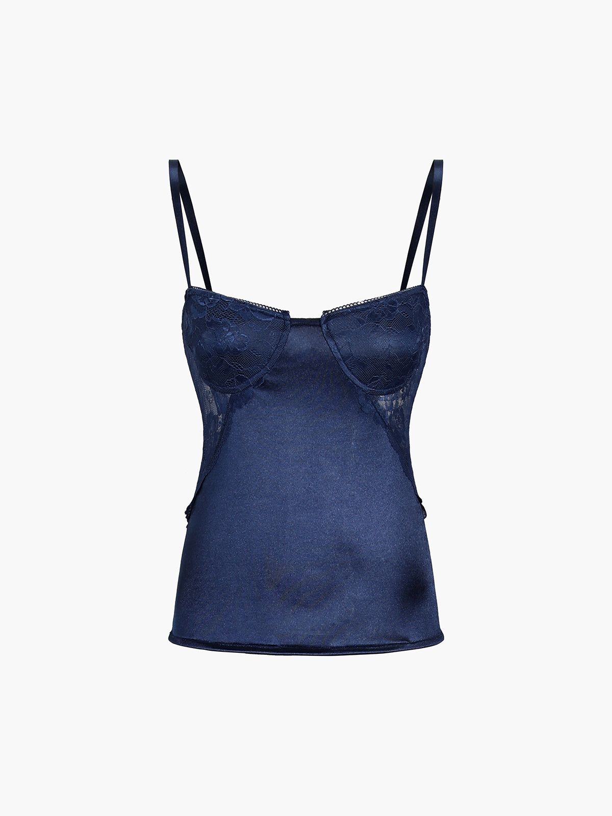 Floral Lace Bustier Zippered Cami Top sold by COMMENSE