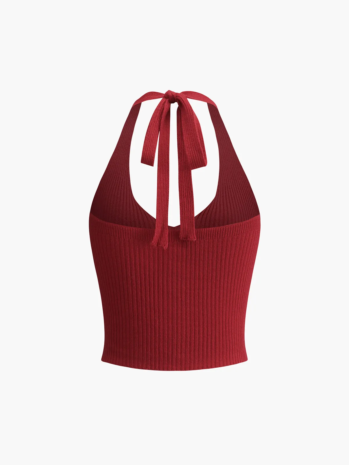 Ribbed Halter Tank Top sold by COMMENSE product image thumbnail 4