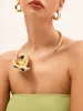 Exaggerated Lotus Leaf Design Necklace sold by COMMENSE
