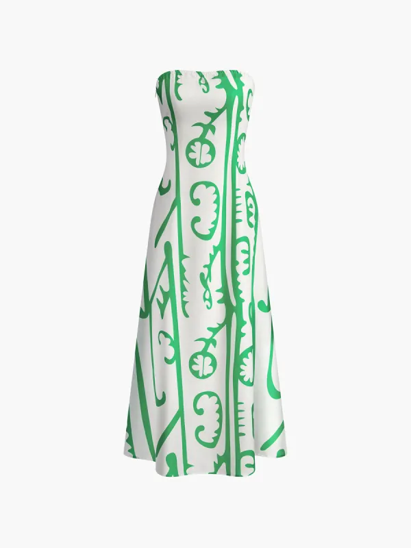 Print Zipper Off-Shoulder Wrap Dress sold by COMMENSE