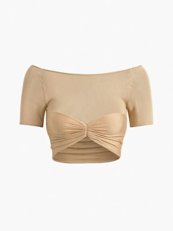 Nostalgia Bow Tie Crop Top sold by COMMENSE