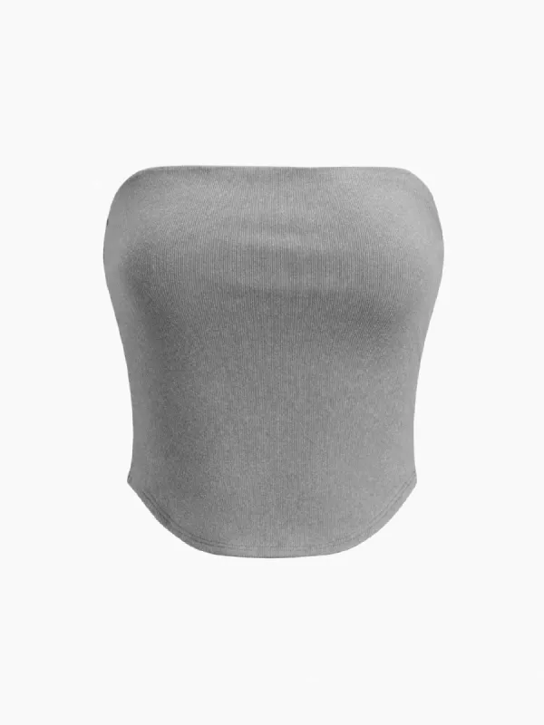 Solid Crop Tube Top sold by COMMENSE