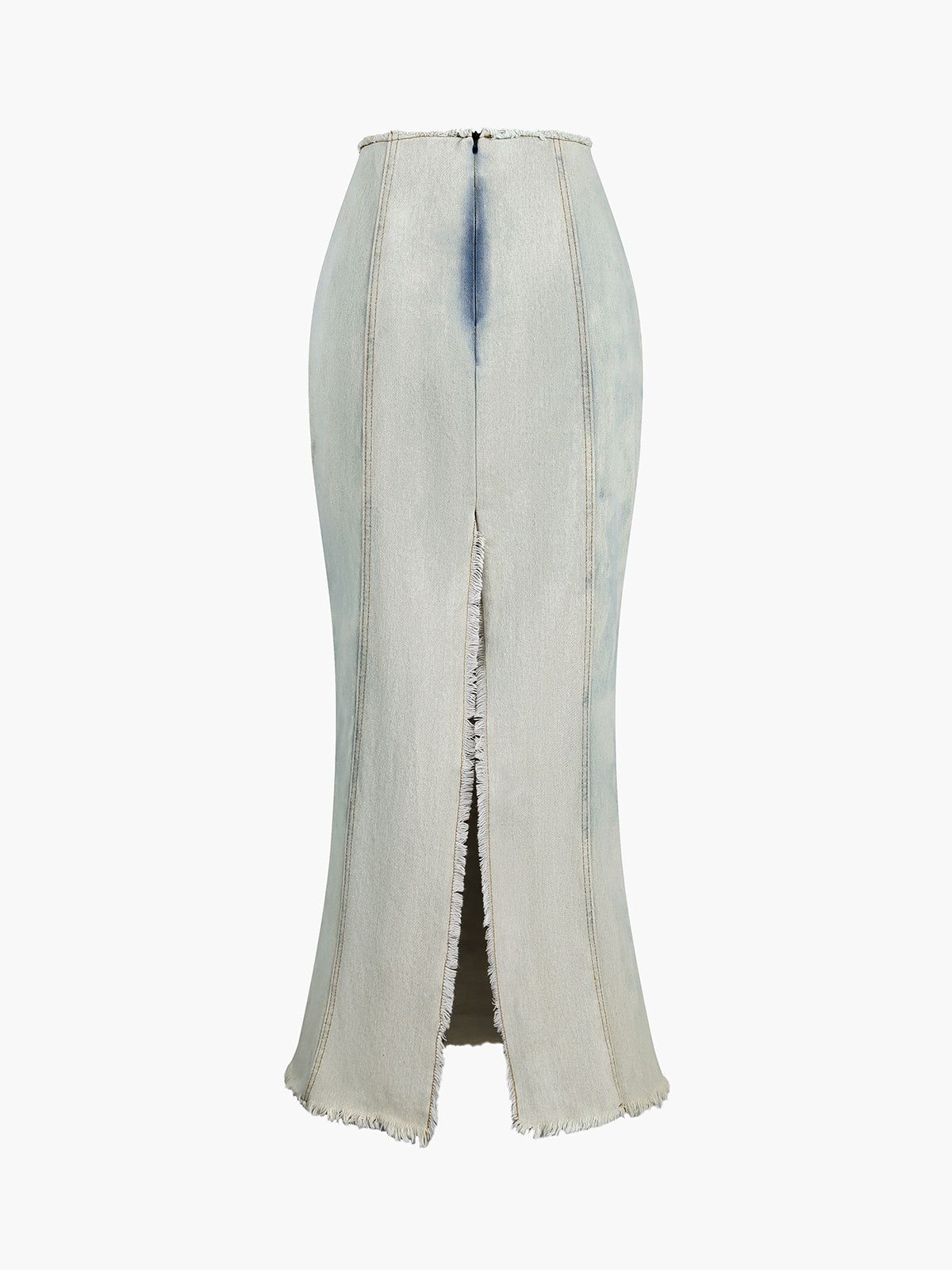 Raw Denim Zippered Maxi Skirt sold by COMMENSE product image thumbnail 2