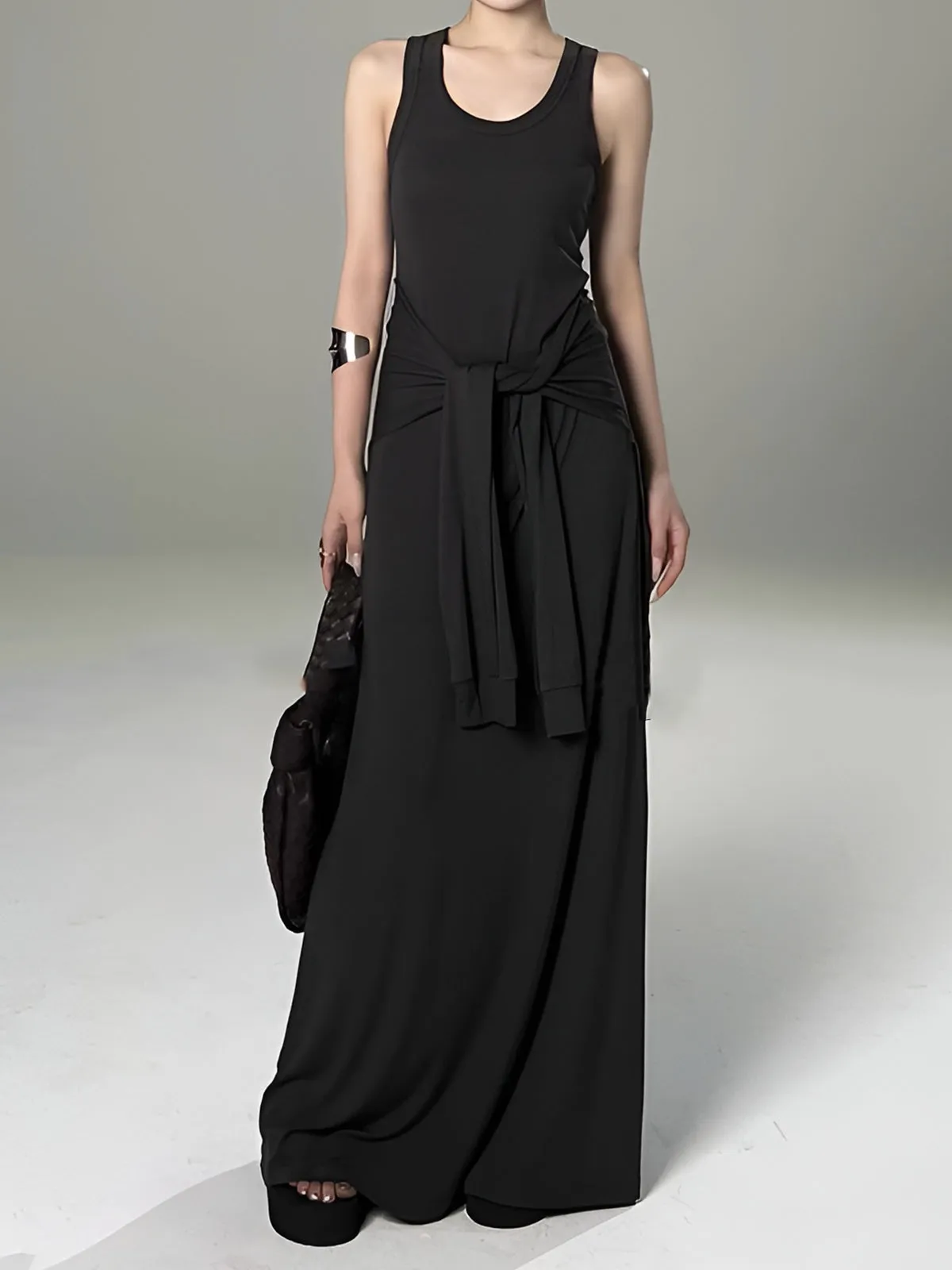 Knotted Sleeveless Thin Long Dress sold by COMMENSE product image thumbnail 2