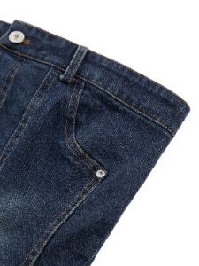 Zippered Denim Strapeless Tube Top sold by COMMENSE