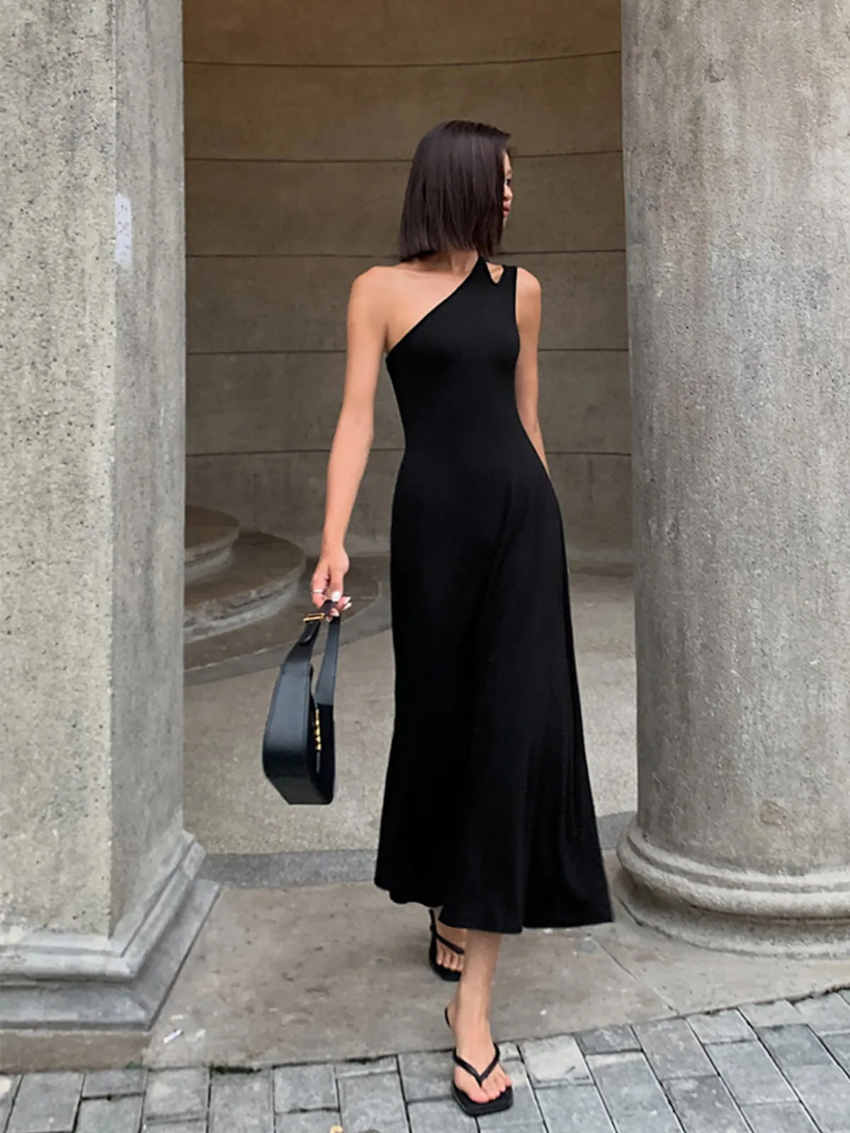 Cutout Backless Long Knit Dress sold by COMMENSE