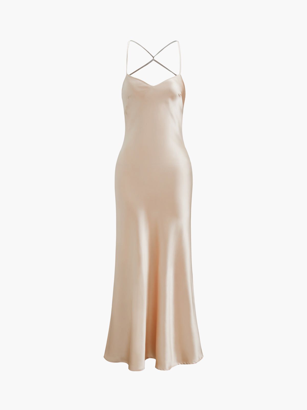 Camille Satin Slip Long Dress sold by COMMENSE product image thumbnail 4