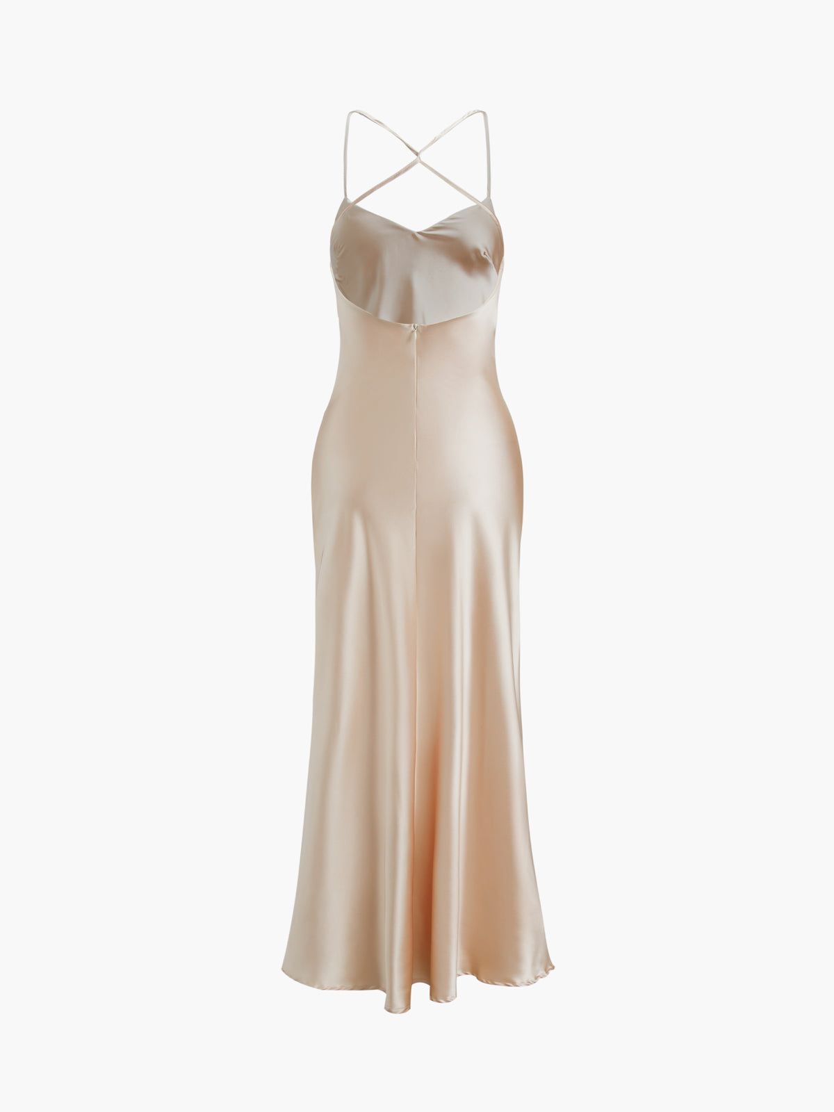 Camille Satin Slip Long Dress sold by COMMENSE product image thumbnail 5
