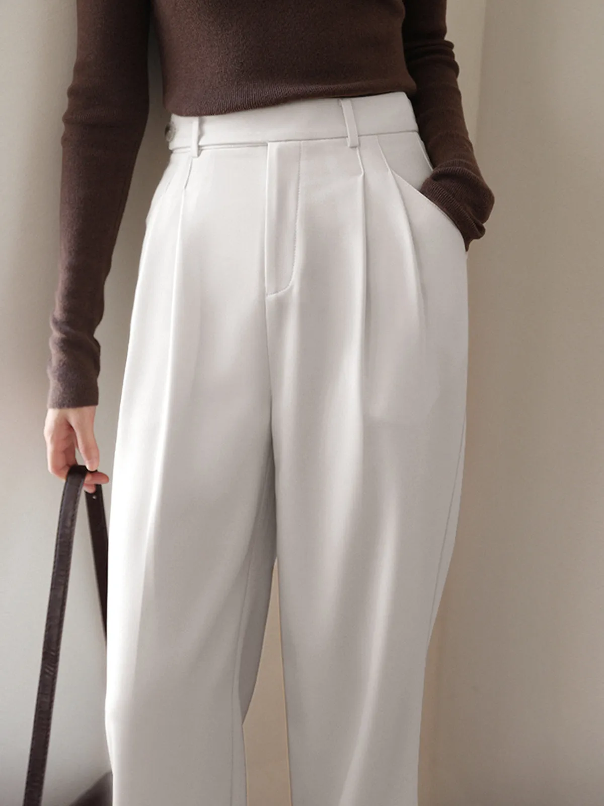 Ivory Fantasy Wide Leg Pants sold by COMMENSE product image thumbnail 4