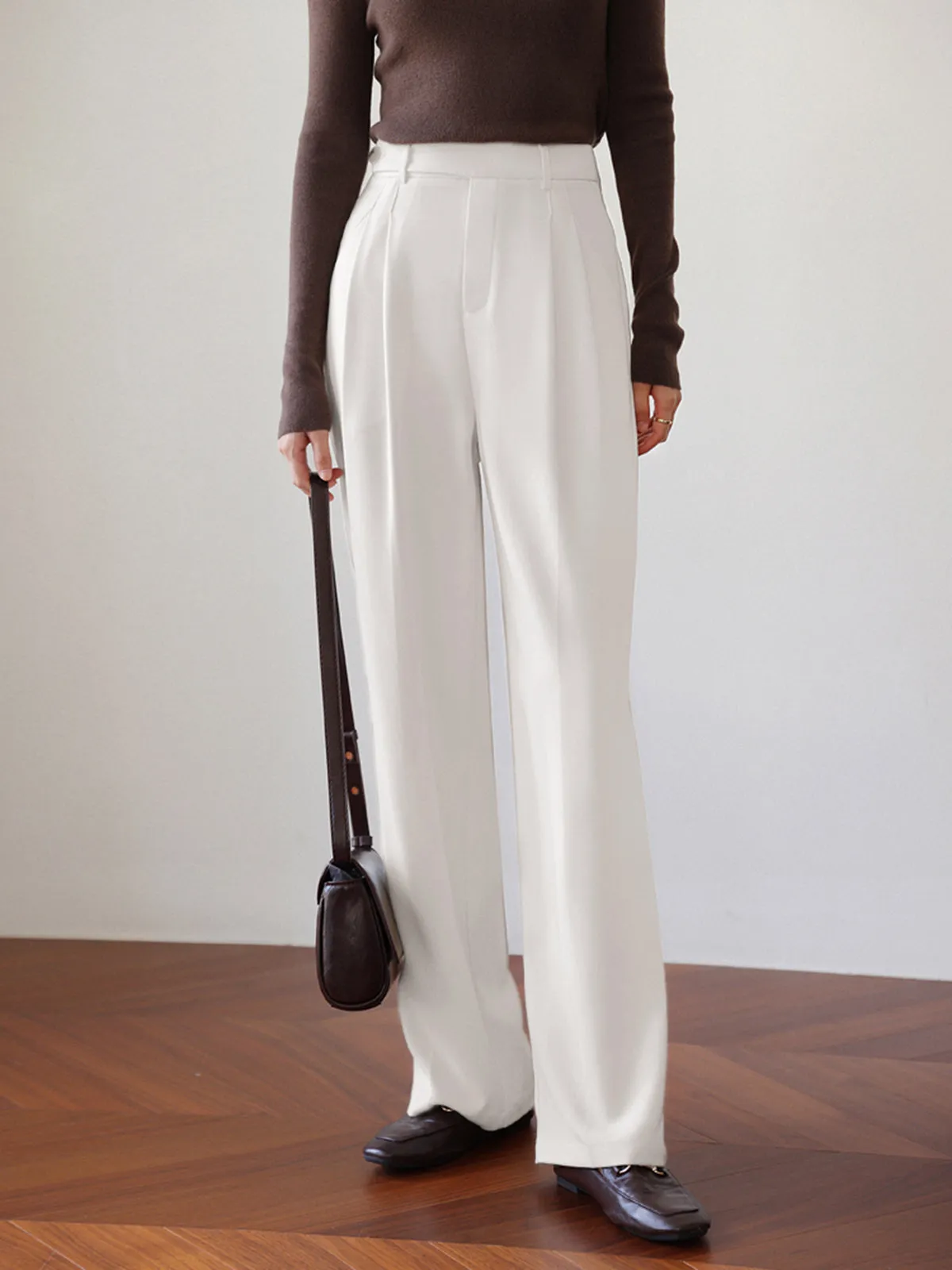 Ivory Fantasy Wide Leg Pants sold by COMMENSE product image thumbnail 2