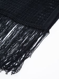 Fringed Crochet Open Back Cover Up Midi Dress sold by COMMENSE