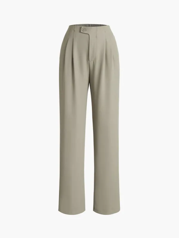 Relaxed Fit Straight Leg Pants sold by COMMENSE