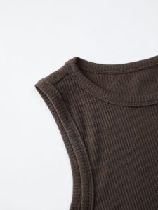 Solid Cropped Tank Top sold by COMMENSE