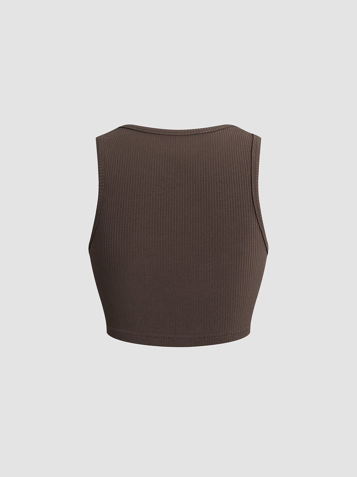 Solid Cropped Tank Top sold by COMMENSE product image thumbnail 3
