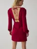 Satin Cut Out Tied Mini Dress sold by COMMENSE