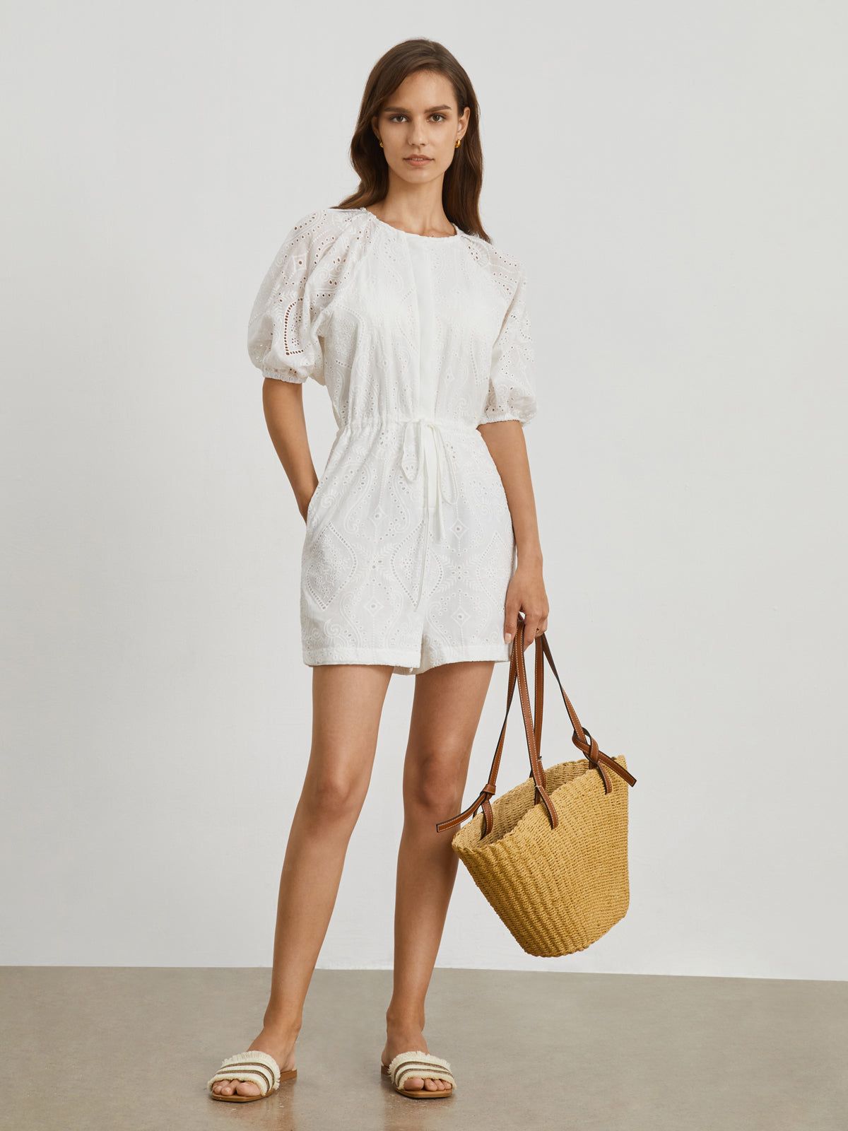 Snowflake Eyelet Jumpsuit sold by COMMENSE product image thumbnail 4