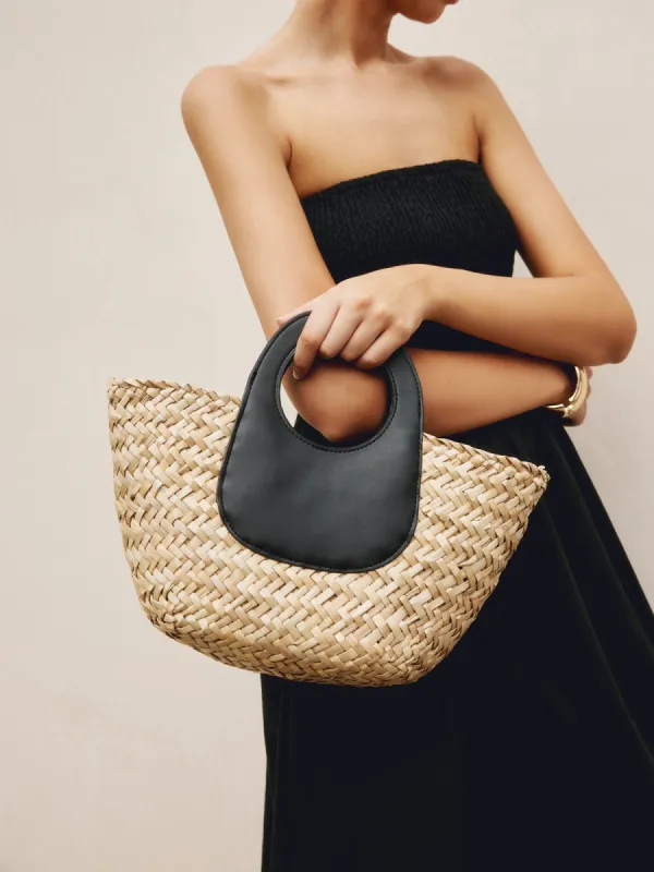 Double Strap Mini Basket Bag sold by COMMENSE