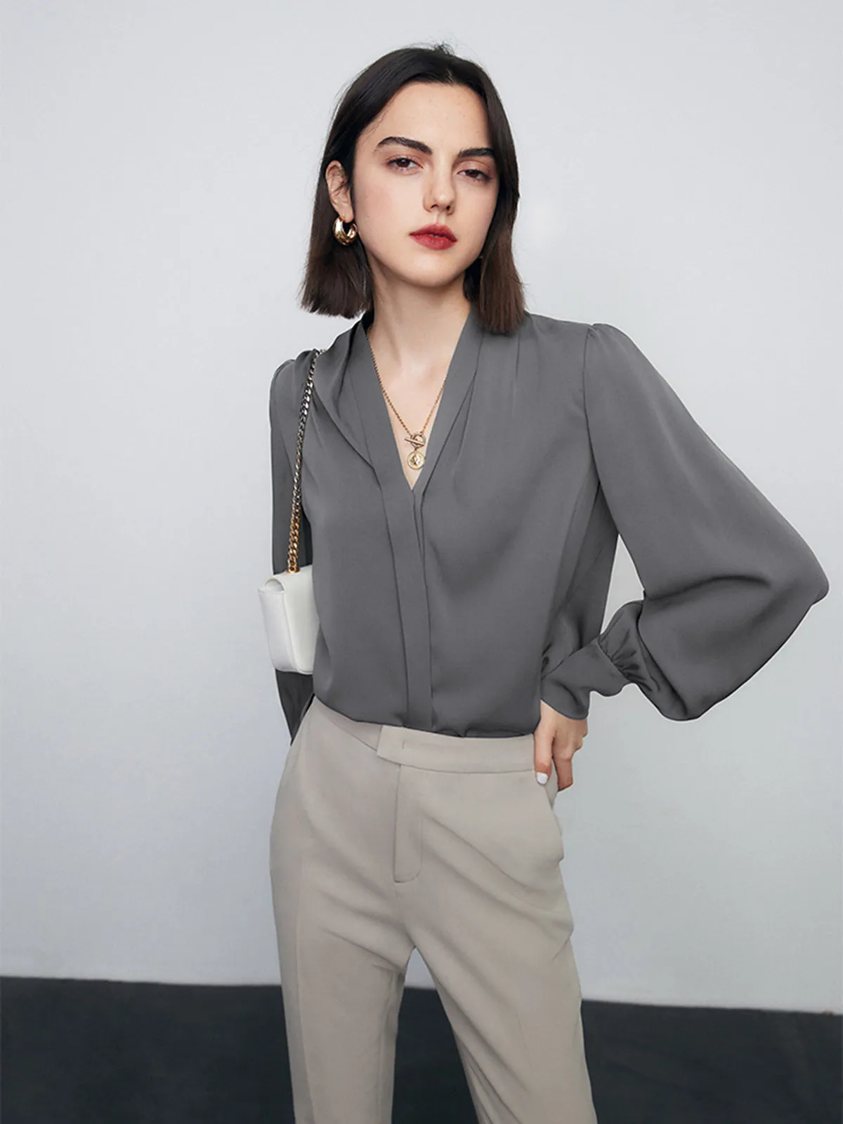 Serving Wonders Satin Shirt sold by COMMENSE product image thumbnail 2