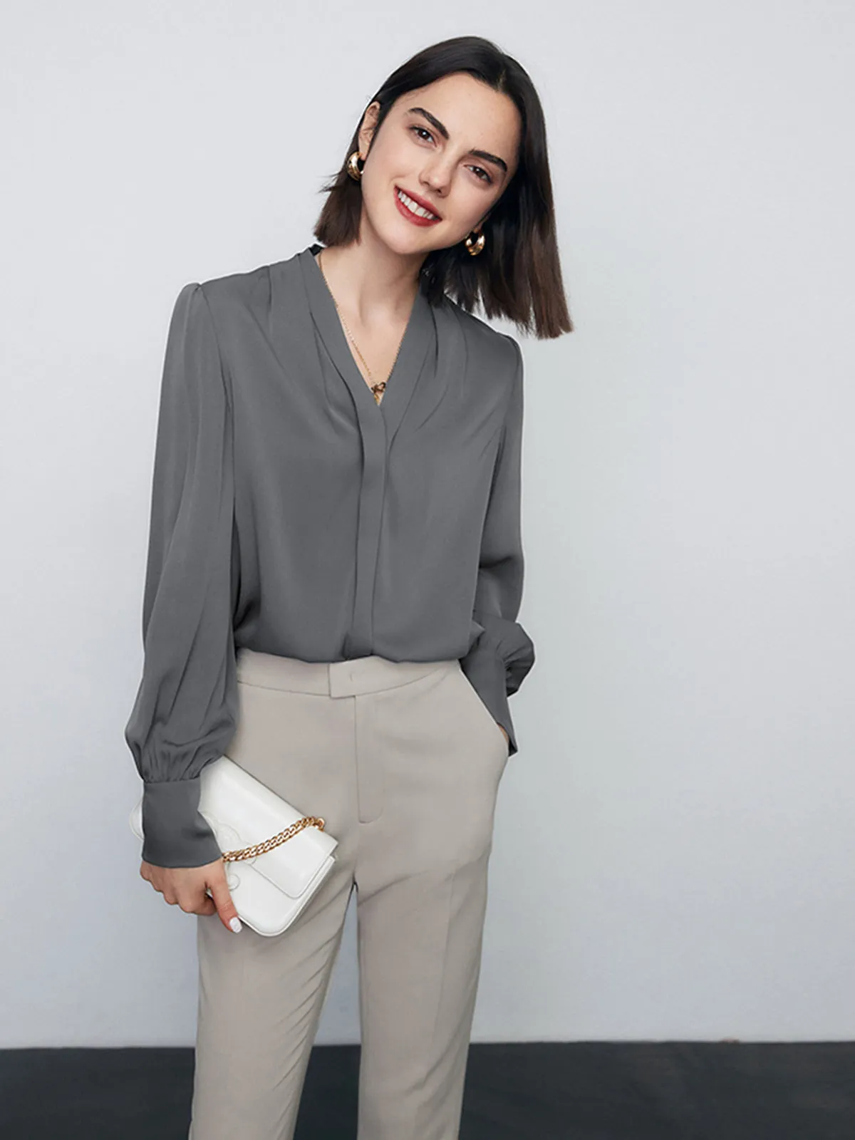 Serving Wonders Satin Shirt sold by COMMENSE product image thumbnail 3