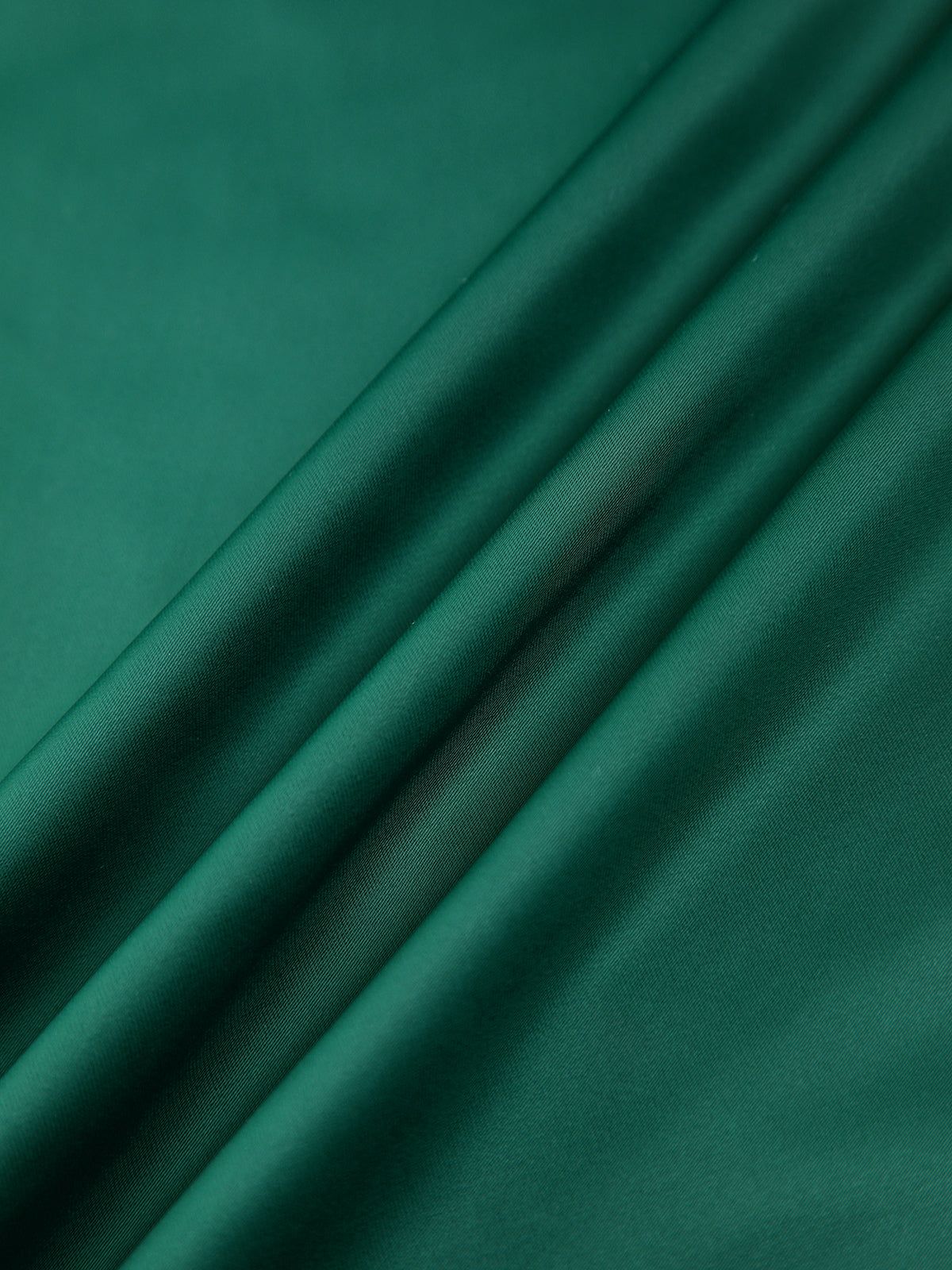 Emerald Green Fuzzy Trim Satin Midi Dress sold by COMMENSE product image thumbnail 5