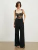 Floral Lace Bustier Bodysuit sold by COMMENSE