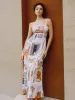 Dream Life Print Back Knotted Long Dress sold by COMMENSE
