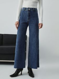 Denim Wide Leg Culotte Pants sold by COMMENSE