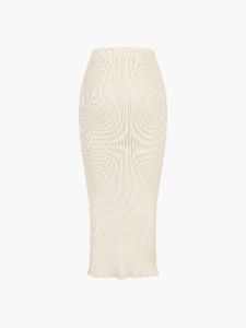 Creamy Latte Rib Maxi Skirt sold by COMMENSE