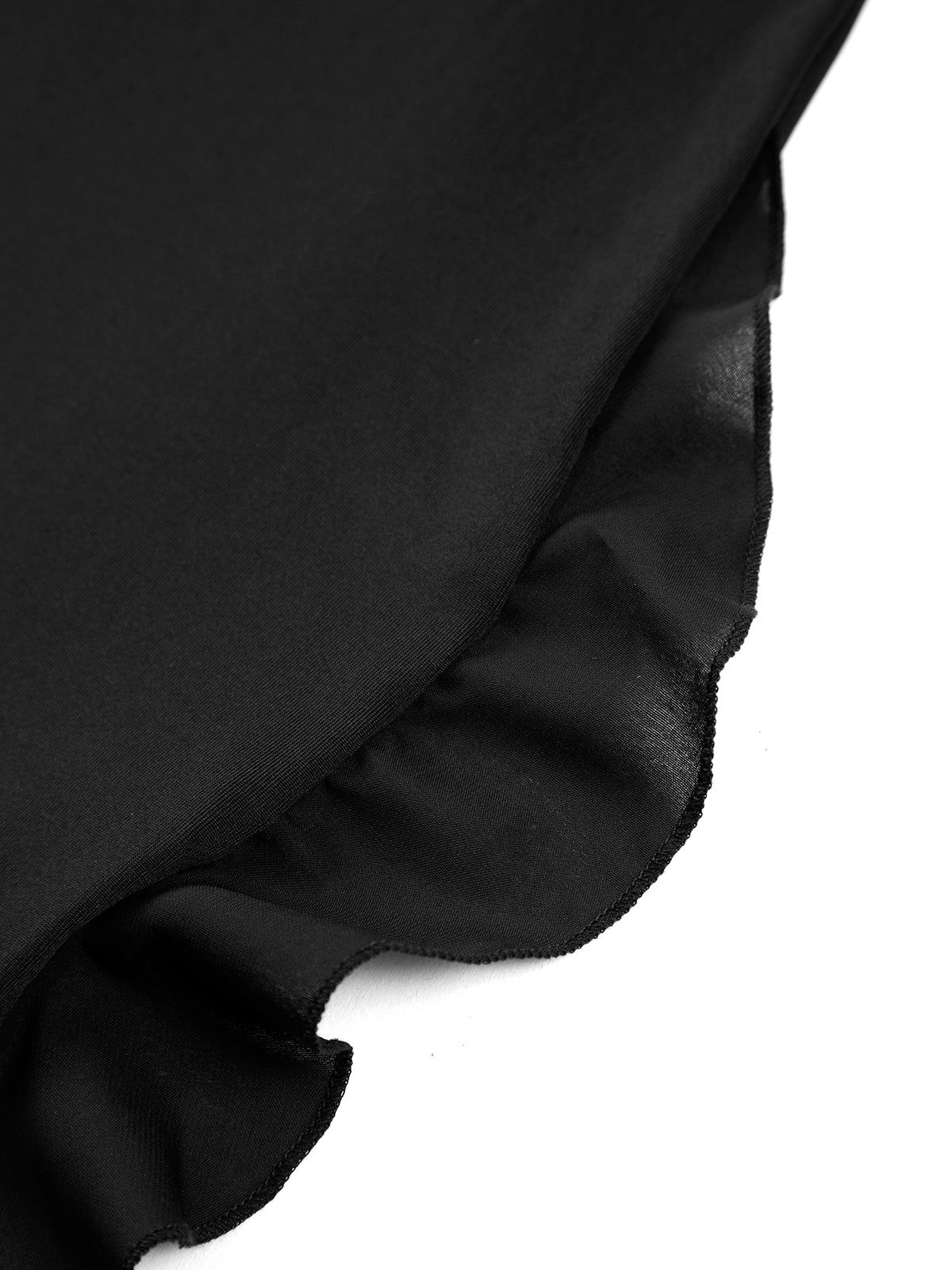 Rose Ruffle Halter Open Back Short Dress sold by COMMENSE product image thumbnail 4