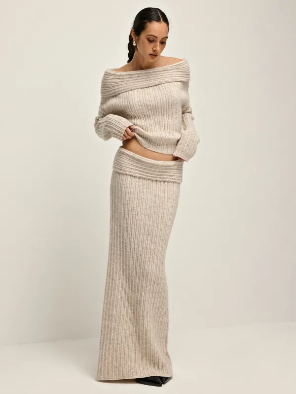 Off Shoulder Warm Sweater Co-ords sold by COMMENSE