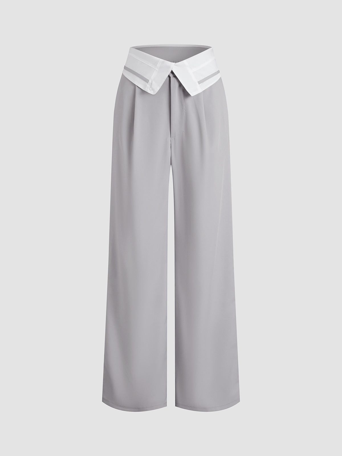 Contrast Waist Leisure Wide Leg Pants sold by COMMENSE product image thumbnail 2