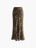 Slim Leopard Print Maxi Skirt sold by COMMENSE