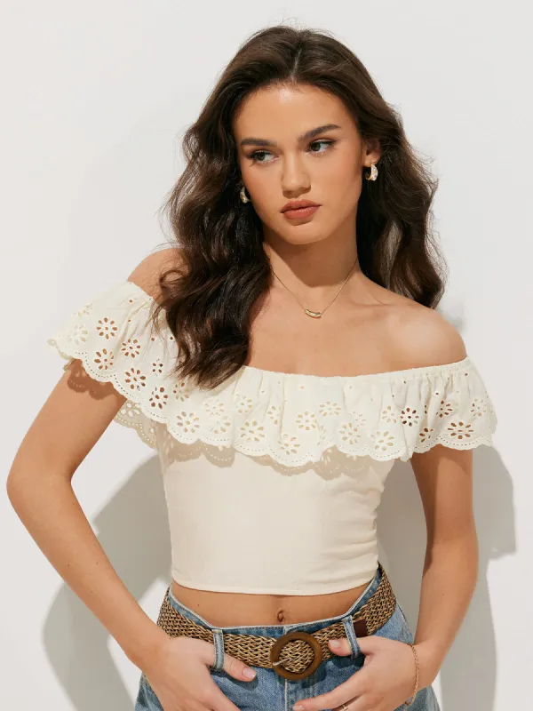 Lace Trim Sleeveless Blouse sold by COMMENSE