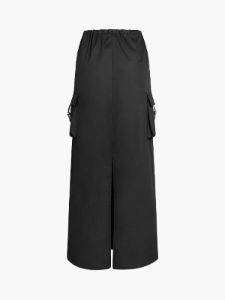 Cargo Drawstring Pockets Maxi Skirt sold by COMMENSE