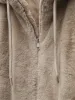 Double Pockets Hooded Furry Jacket sold by COMMENSE