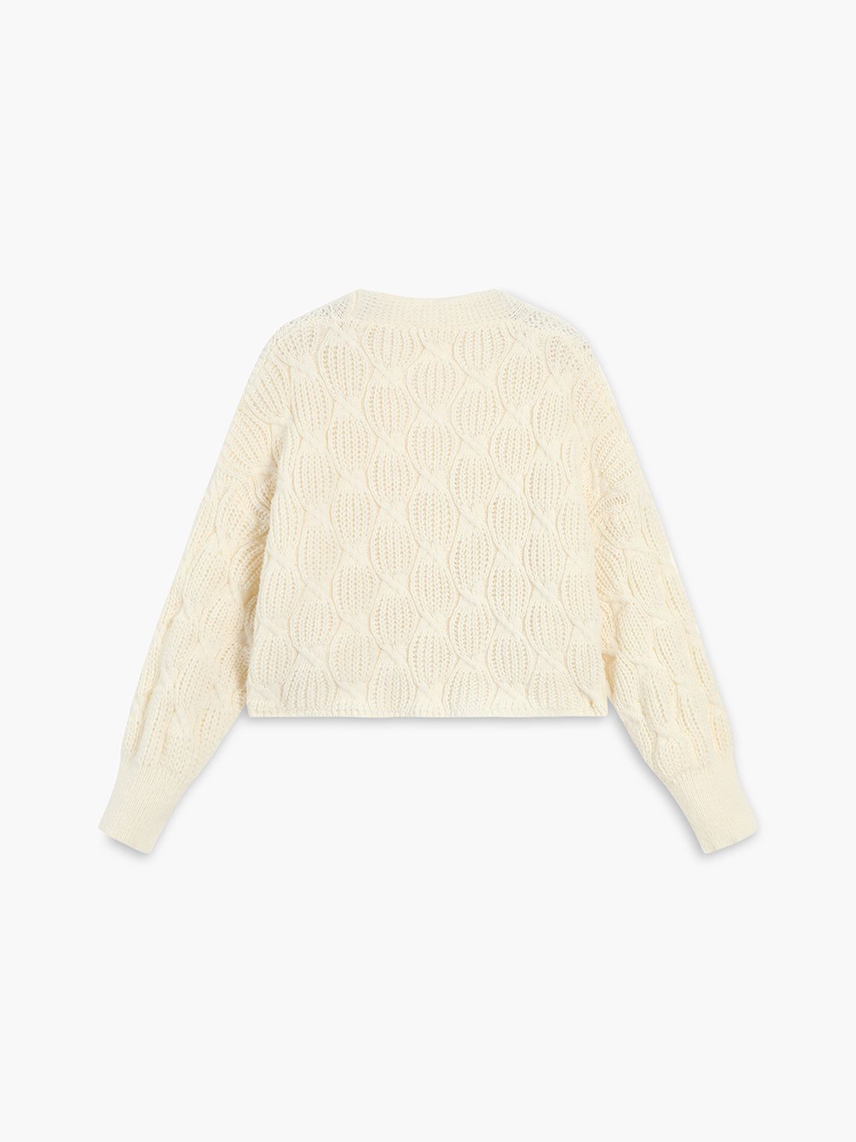 Knit Crocheted Solid Cardigan sold by COMMENSE product image thumbnail 2