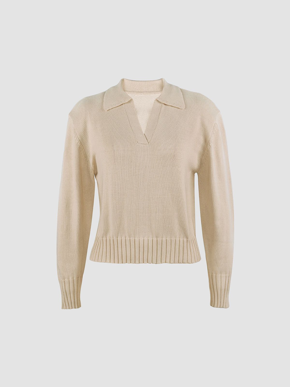 Basic Utility Collared Knit Top sold by COMMENSE product image thumbnail 3