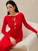 Lace Up Pleated Sweater Dress sold by COMMENSE