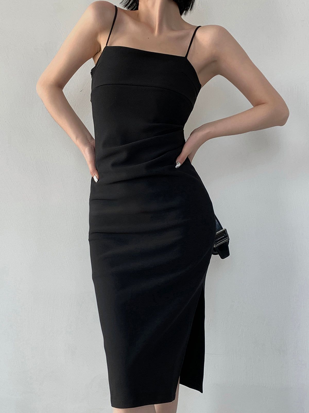Leisure Slit Midi Dress sold by COMMENSE product image thumbnail 5