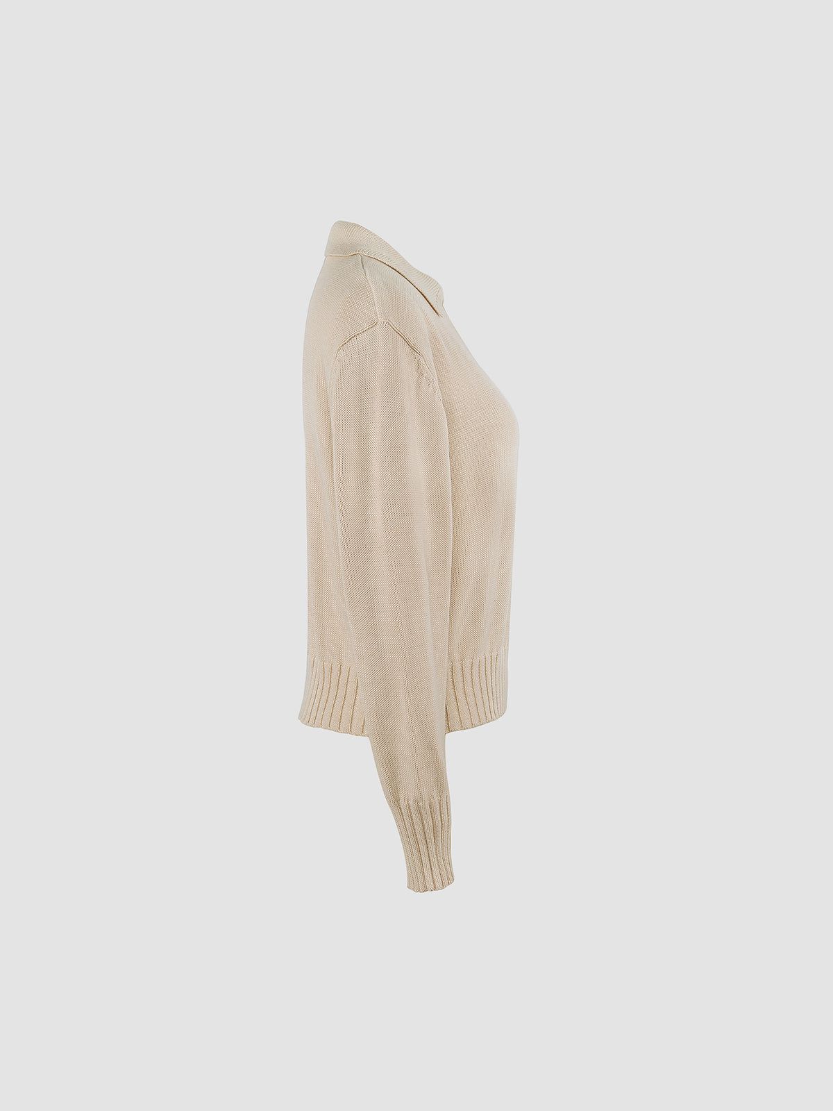 Basic Utility Collared Knit Top sold by COMMENSE product image thumbnail 4