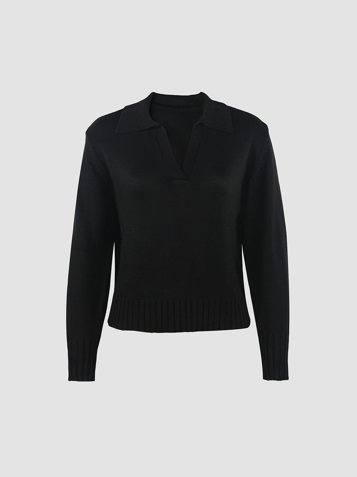 Basic Utility Collared Knit Top sold by COMMENSE product image thumbnail 2