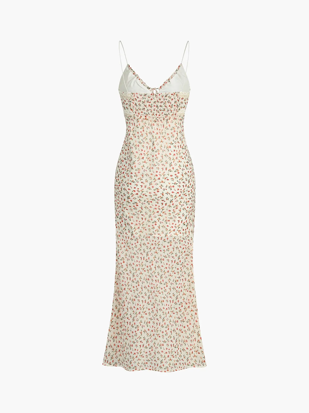 Boho Ditsy Floral Knotted Cami Long Dress sold by COMMENSE product image thumbnail 2