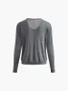 Jacquard Cable Knit Cardigan sold by COMMENSE