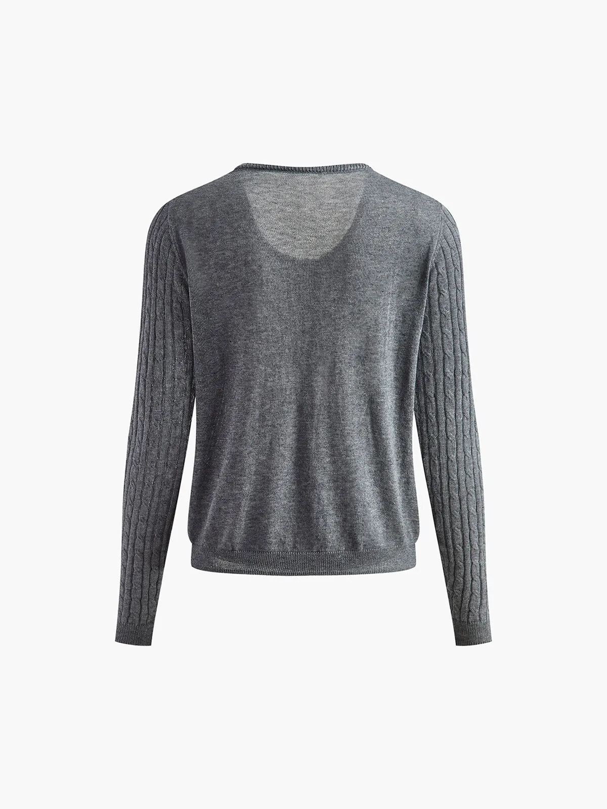 Jacquard Cable Knit Cardigan sold by COMMENSE product image thumbnail 2