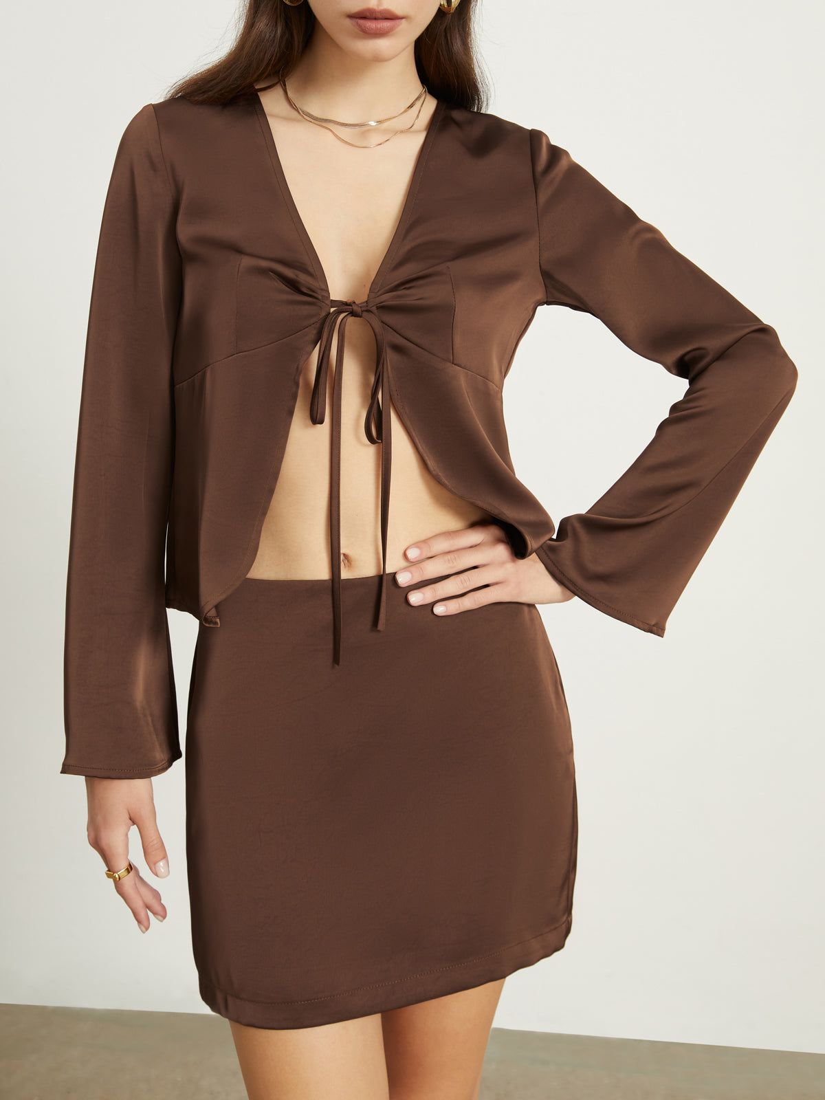 Dreamy Satin Skirt sold by COMMENSE product image thumbnail 4