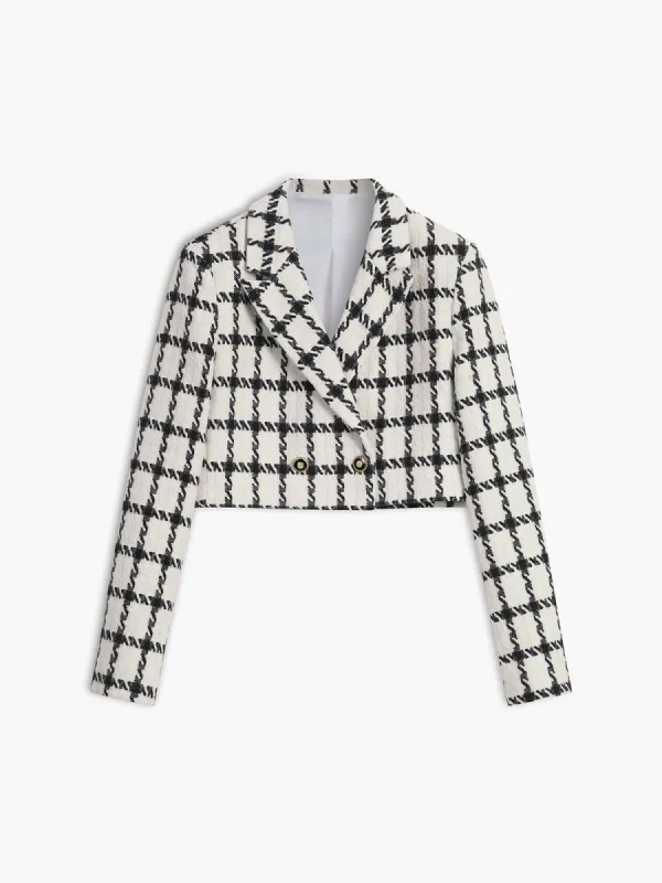 Tweed Crop Blazer sold by COMMENSE